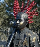人体雕塑进入北京庙会