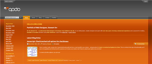 网页色彩设计实例:橙色